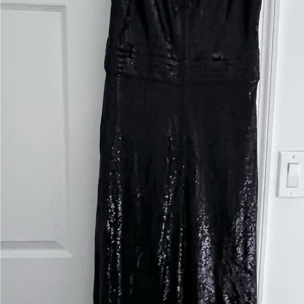Kate Kasin Elegant Black Sequin Evening Gown - Picture 7 of 11